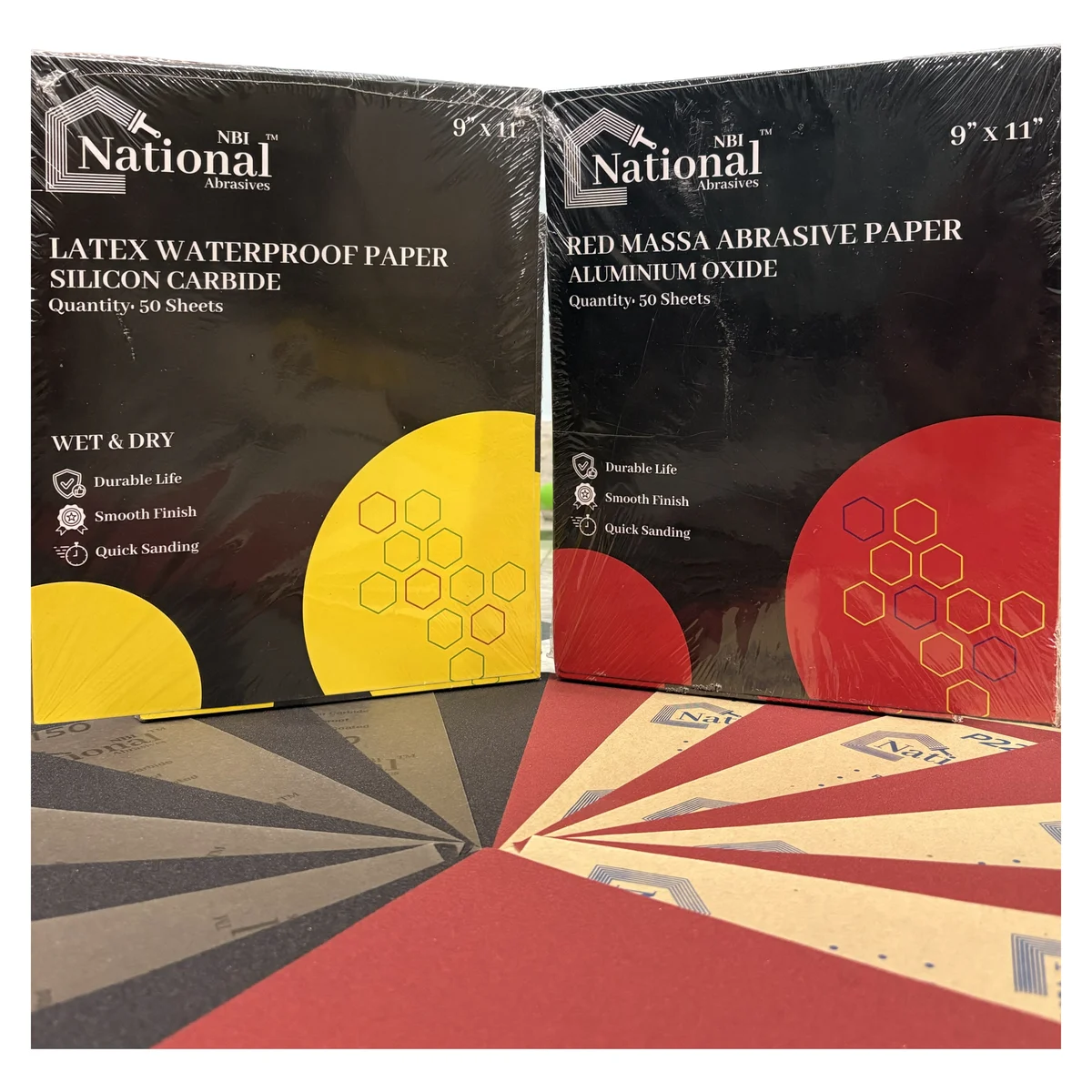Abrasive paper (sandpaper) range by NBI National Abrasives India